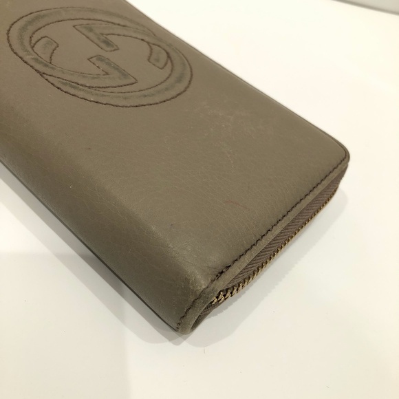 Gucci Grey Soho Interlocking G Zip Around Long Wallet Sku#84491 (Gently used) - Picture 6 of 16